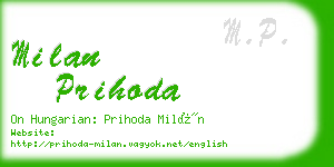 milan prihoda business card